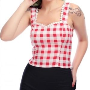 NWT Collectif Gingham Crop Top